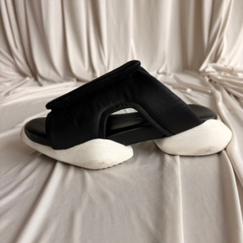 Rick Owens x Adidas Tank Slide Sandals - Black & White, Men's 5/Women's 7