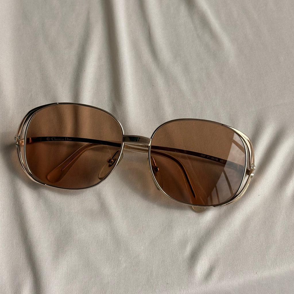 Vintage  Christian Dior 1970s/80s 2250 Sunglasses - Gold
