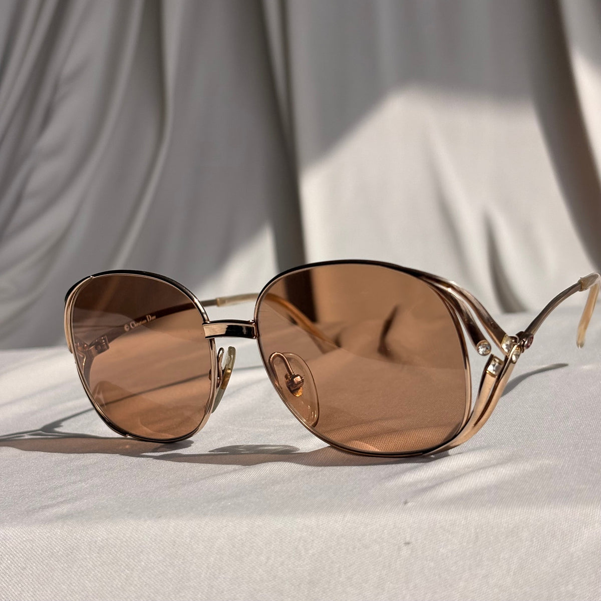 Vintage  Christian Dior 1970s/80s 2250 Sunglasses - Gold