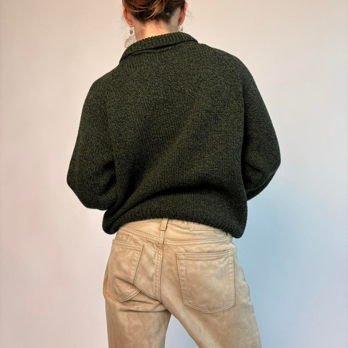 Vintage Genoa by Brenda Lim Green Sweater - Size Large
