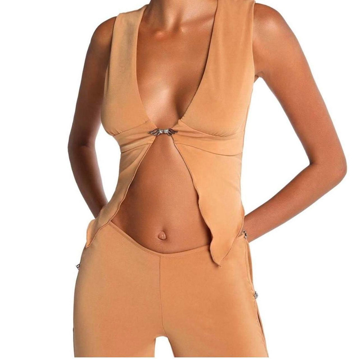 I.AM.GIA Kaia Top in Tan Size Small