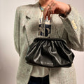 Steve Madden Bnikki Bag - Black Vegan Leather with Silver Chain