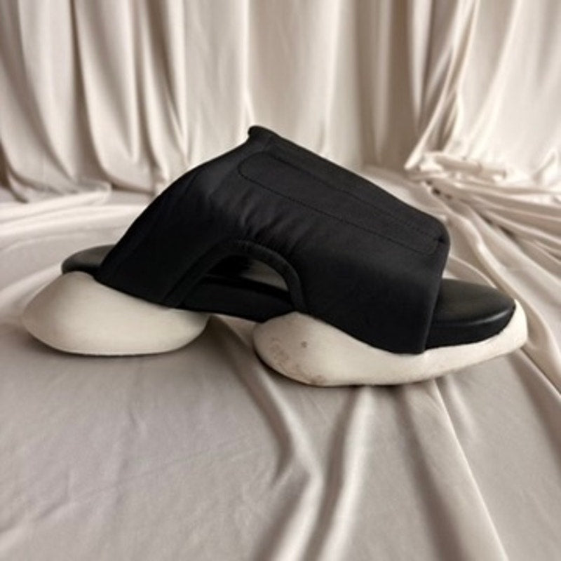 Rick Owens x Adidas Tank Slide Sandals - Black & White, Men's 5/Women's 7