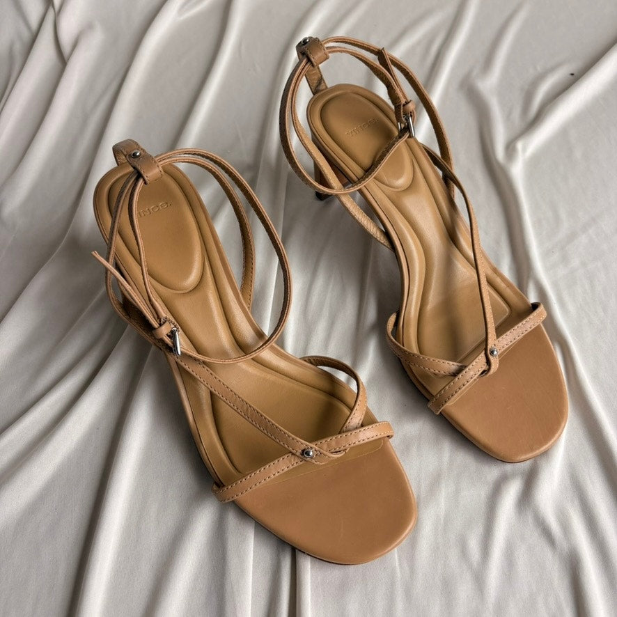 Vince Marilyn Strappy Sandals - Sable Beige Leather, Size 8