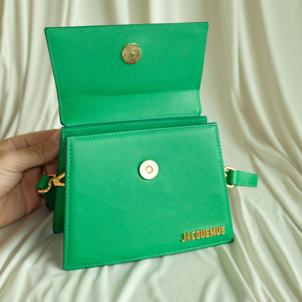 Jacquemus Le Chiquito  - Green Calfskin Leather, Gold Hardware