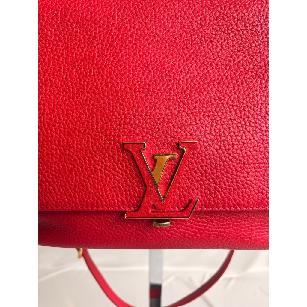 Louis Vuitton Volta Taurillon Coquelicot Red Leather Shoulder Bag