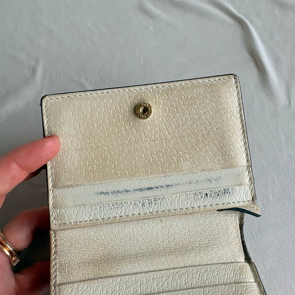 Gucci GG Marmont Berry Print Wallet - Cream, Gold Hardware- 2020