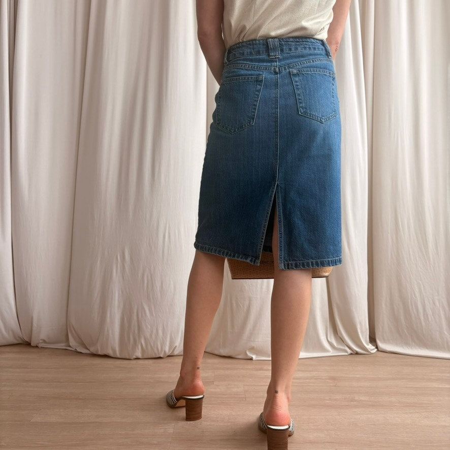 Gap 100% Cotton Denim Skirt - Knee Length - Size 0