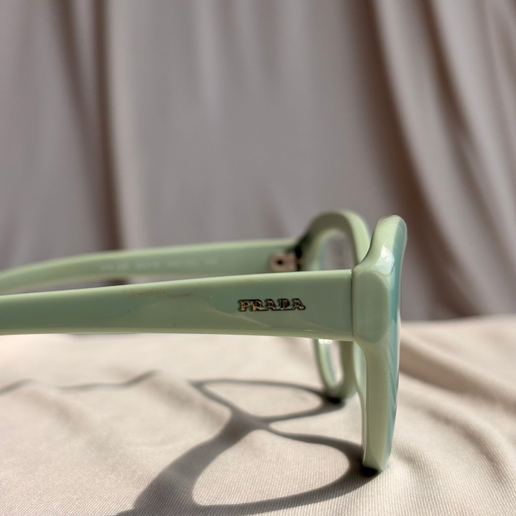 Prada VPR 25R Cat-Eye Eyeglasses - Mint Green, Sage