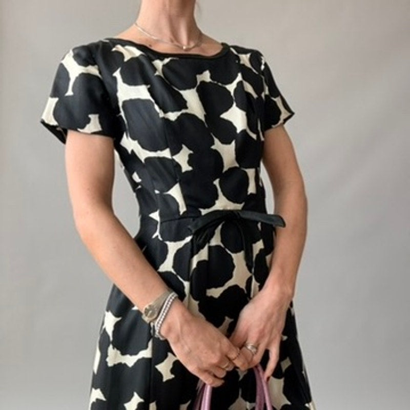 Suzy Perette New York Vintage Silk Polka Dot Cocktail Dress