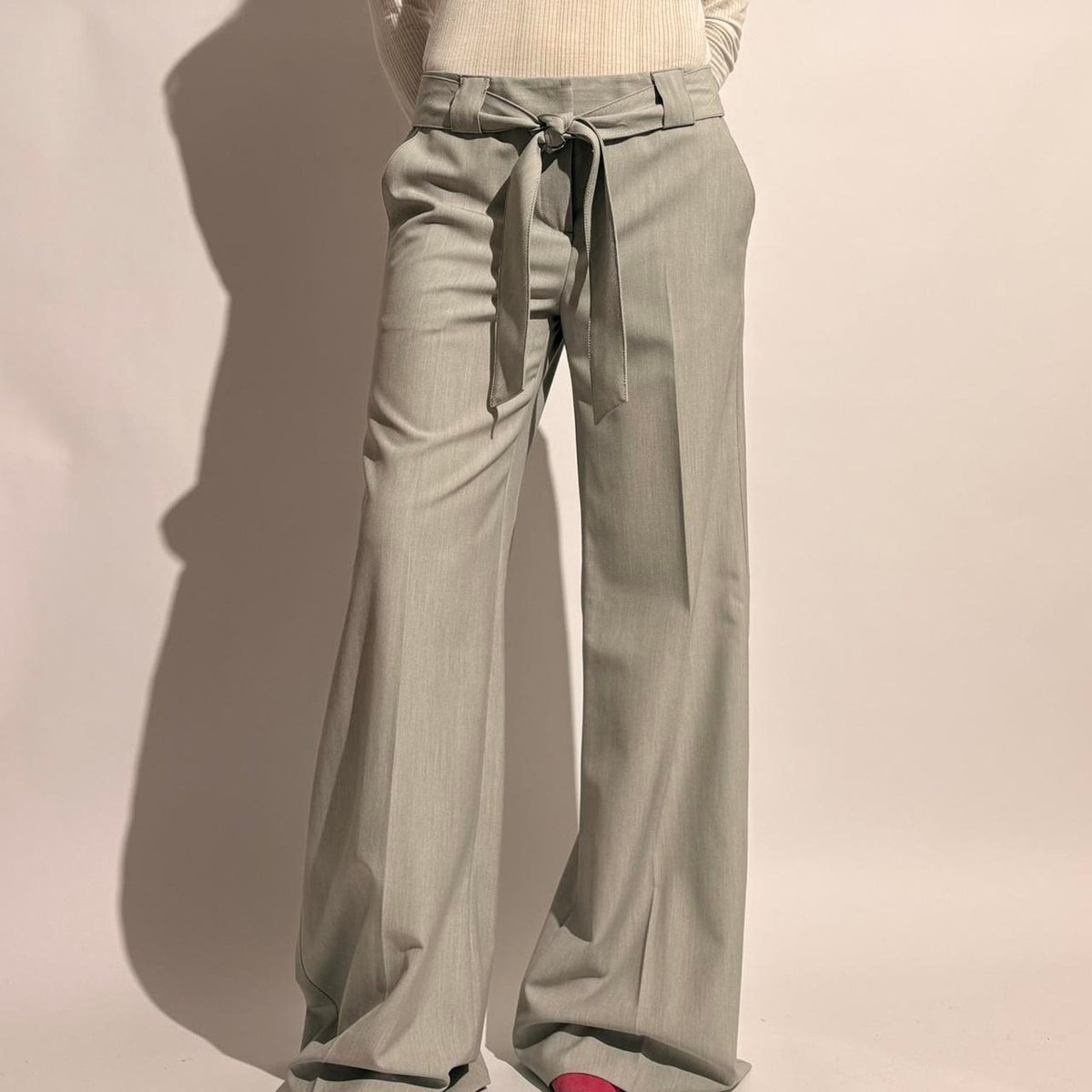 Mac & Jac Light Grey Wide Leg Trousers - NWT, Size 4