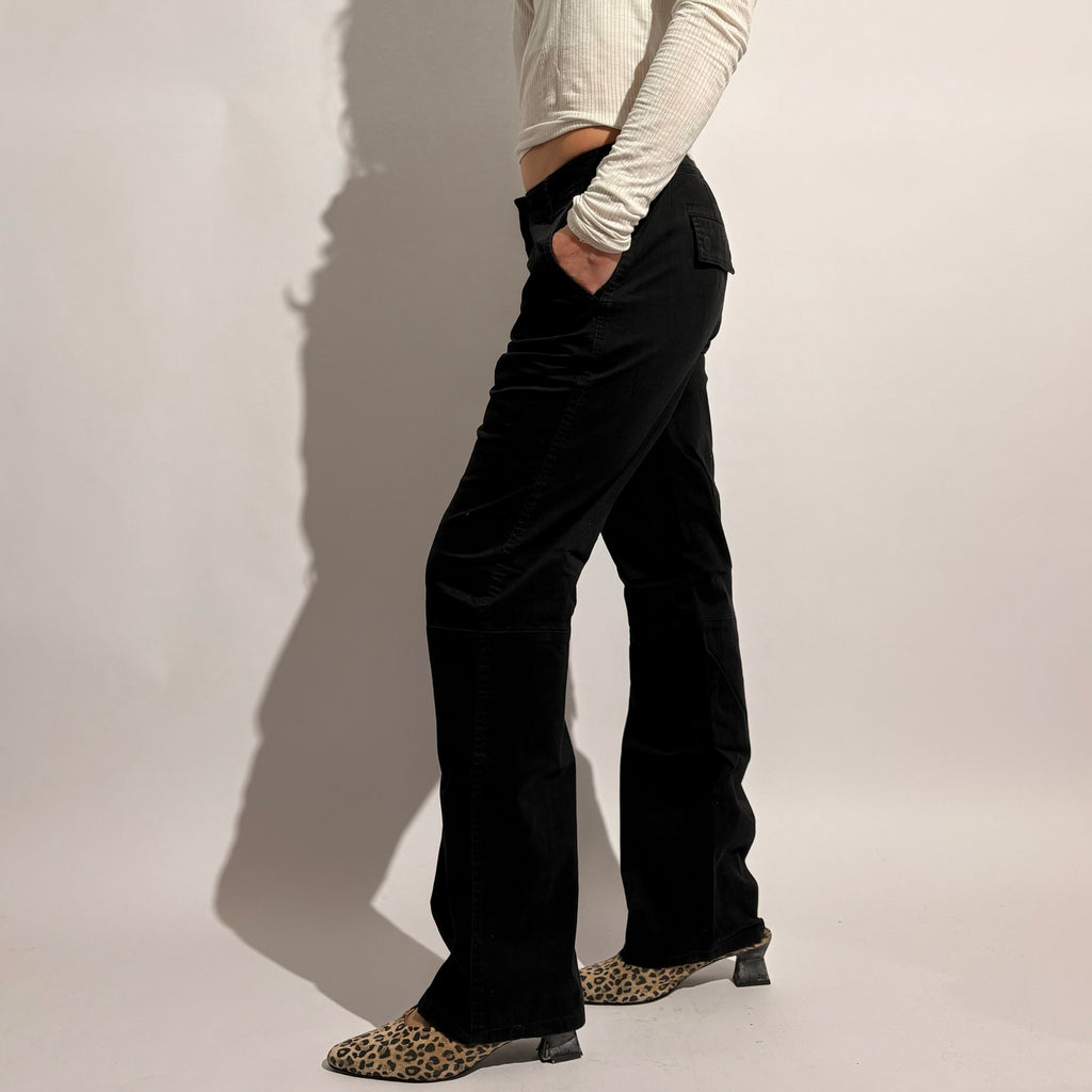 Vintage Chico's Black Low Rise Cargo Pants - Size 0