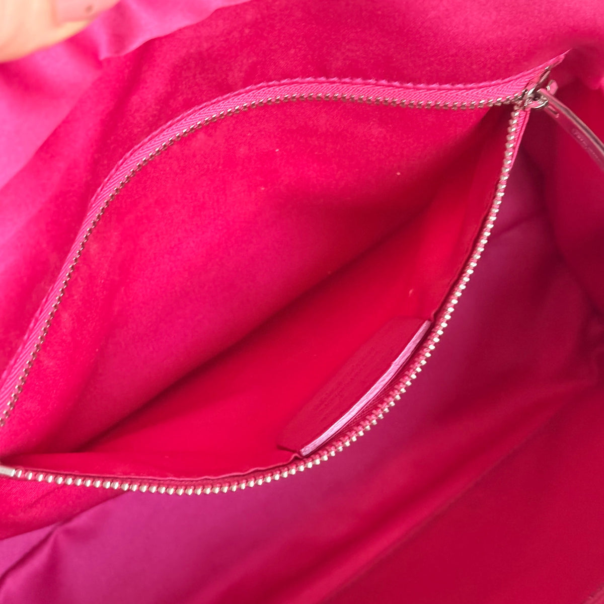 Salvatore Ferragamo Verve Pink Woven Satin Tote