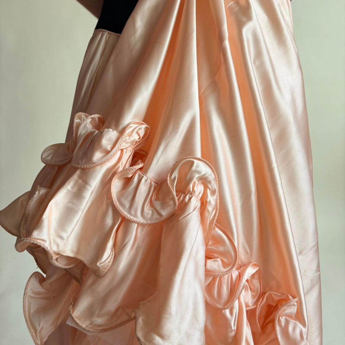 Sharon Akin Black Velvet & Pink Prom Dress - Vintage 80s, Size Small