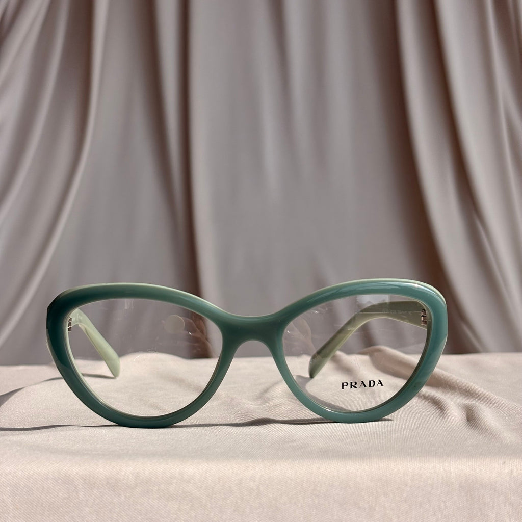 Prada VPR 25R Cat-Eye Eyeglasses - Mint Green, Sage