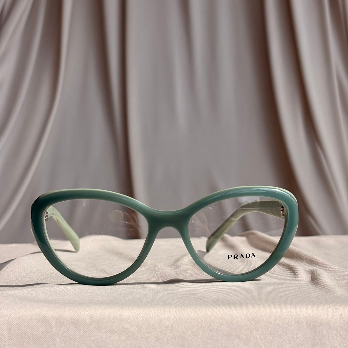 Prada VPR 25R Cat-Eye Eyeglasses - Mint Green, Sage