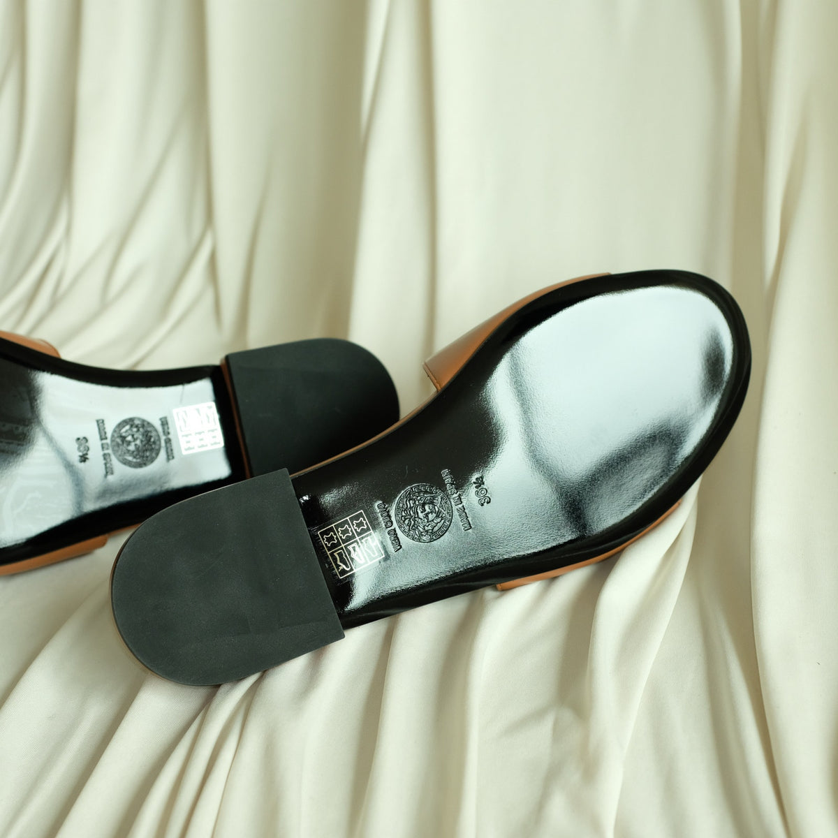 Versace Medusa Flat Sandals - Summer Nude Gold, EU 36.5 / US 6, NIB