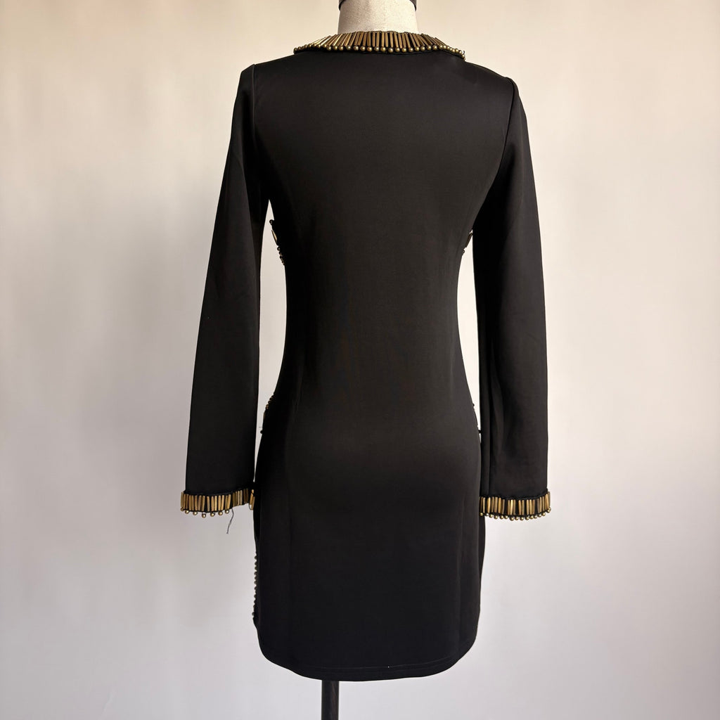 Tomato Black Beaded Shift Dress - NWT