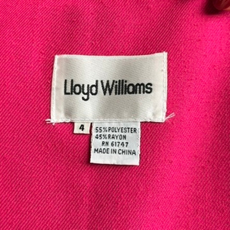 Lloyd Williams Fuchsia Blazer - Padded Shoulders, Single Button, 80s Office Siren, Size 4