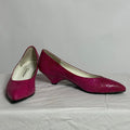 Vintage Impo  Fuchsia Snake Skin Kitten Heels - 6.5