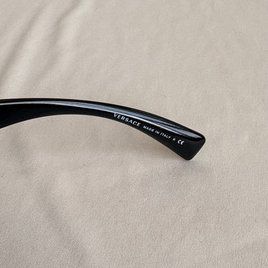 Versace Rock Ring Cat-Eye Sunglasses - VE4320, Black, Brand New