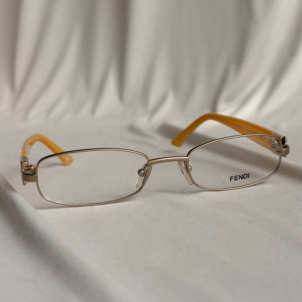 Authentic Fendi 905 715 Yellow Eyeglasses - 52-19-130