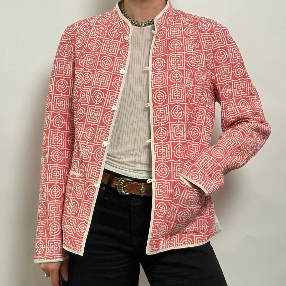 Reversible Light Blue & Pink Quilted Jacket- size small