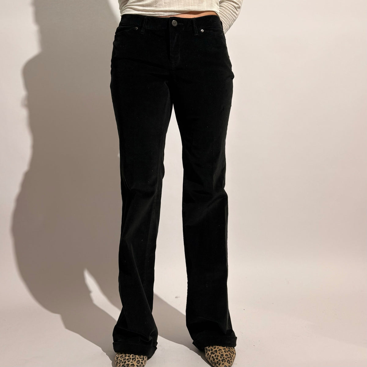 Banana Republic Black Velvet Bootcut Pants - NWT, Size 0