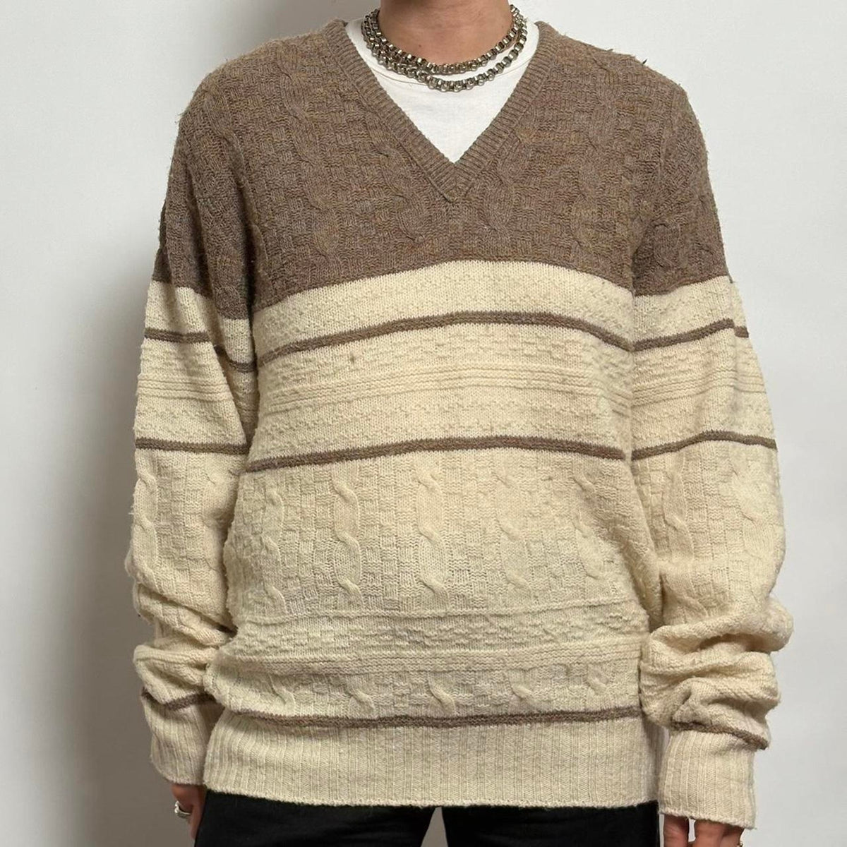 Vintage Lord Jeff Color Block Sweater