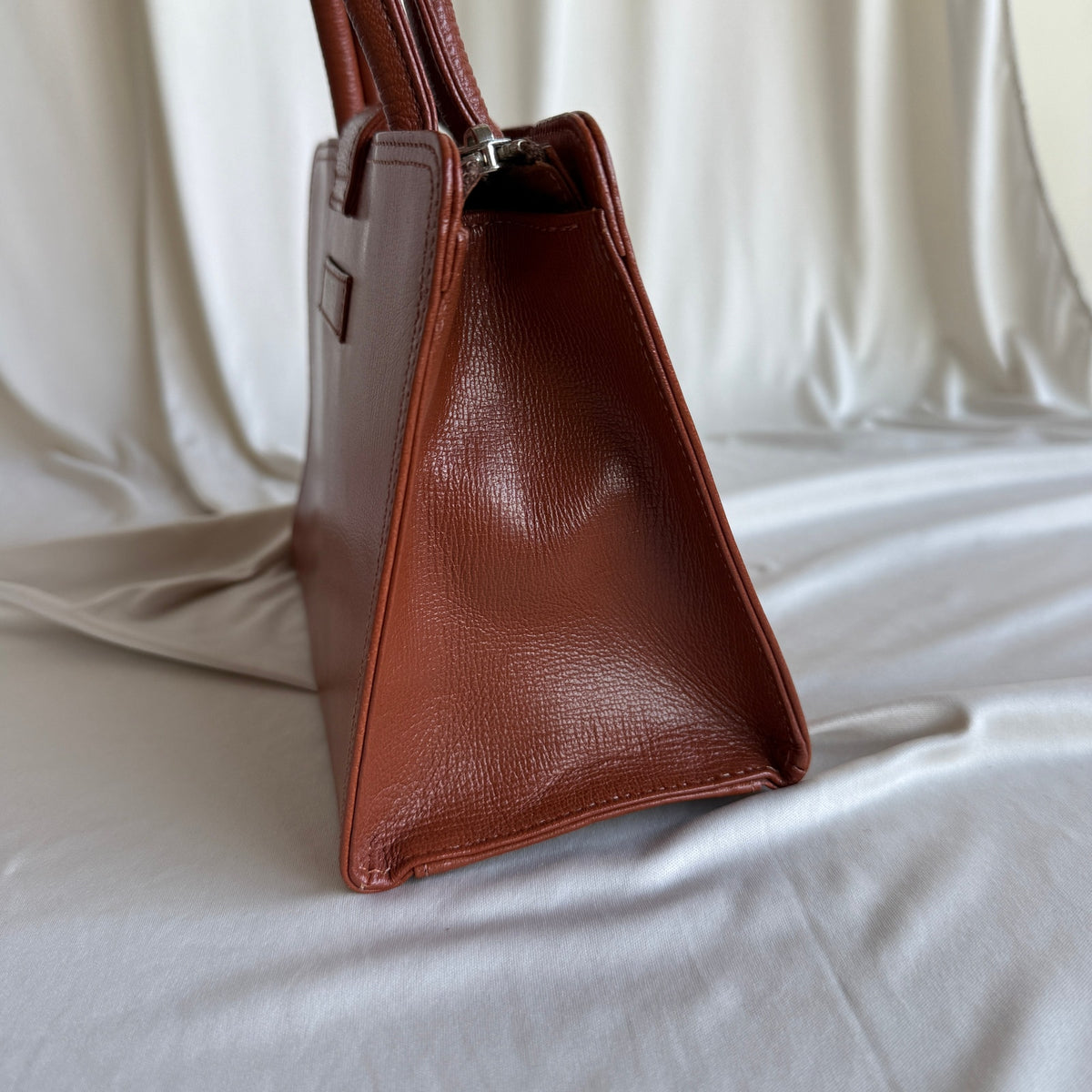 Vintage Jean Paul Gaultier Maroon Leather Top Handle Bag - Mid to Late 90s