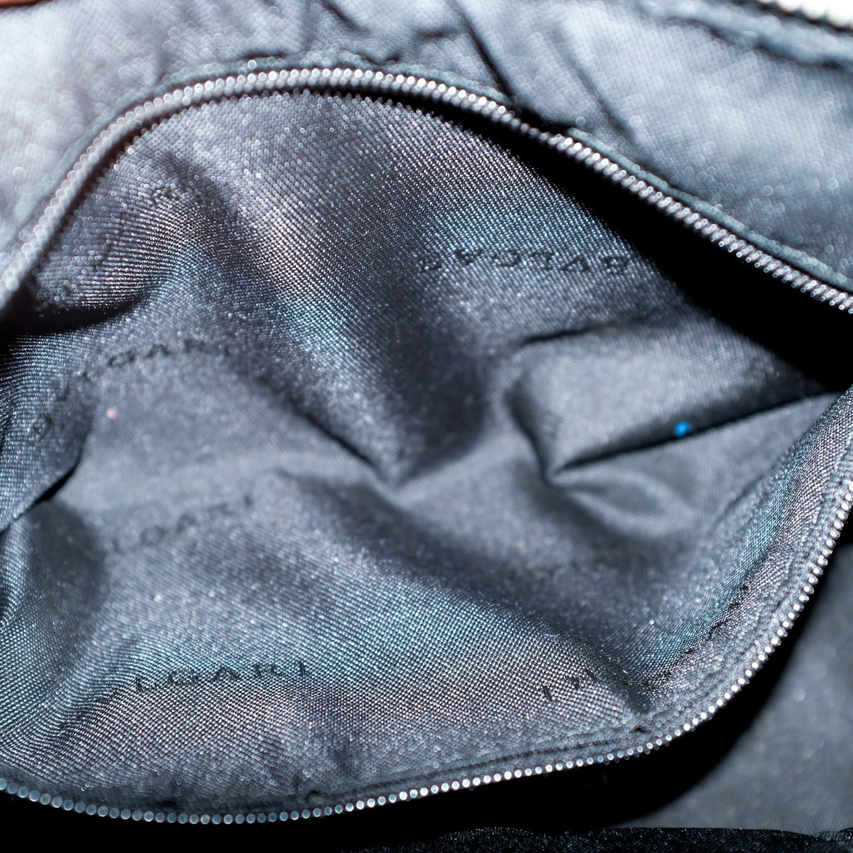 Bvlgari Monogram Canvas Pochette - Grey/Black Denim, Leather Trim
