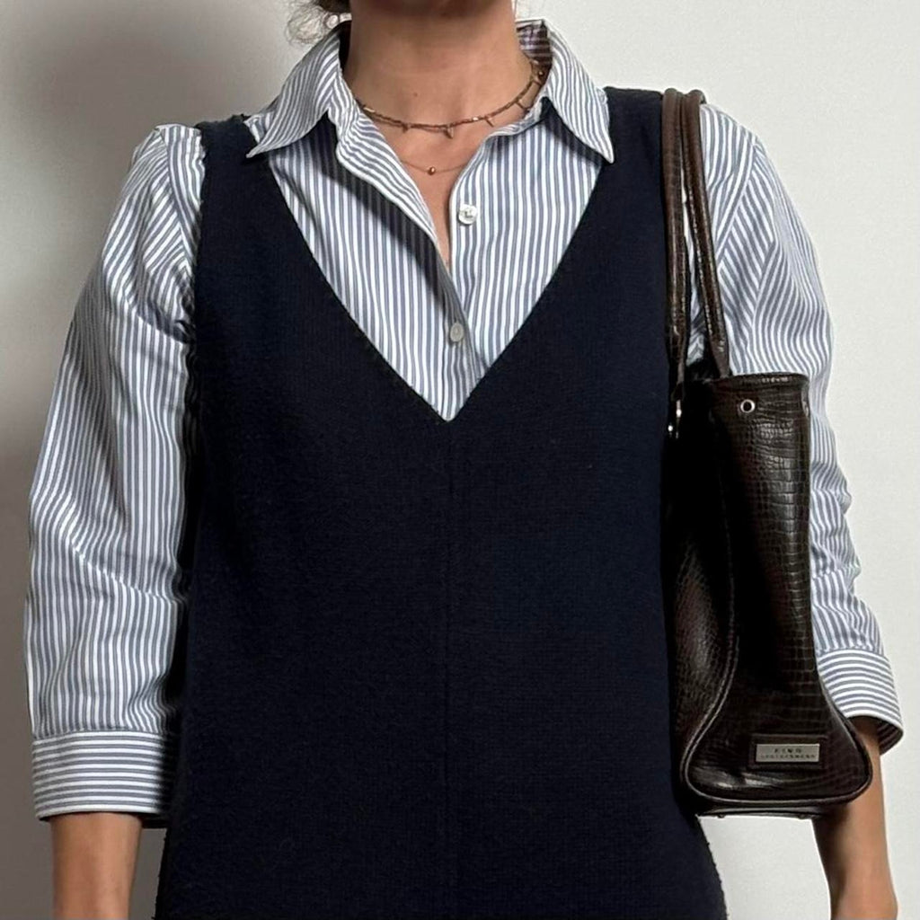 Grey Label Navy Blue Knit Jumpsuit - Size Small