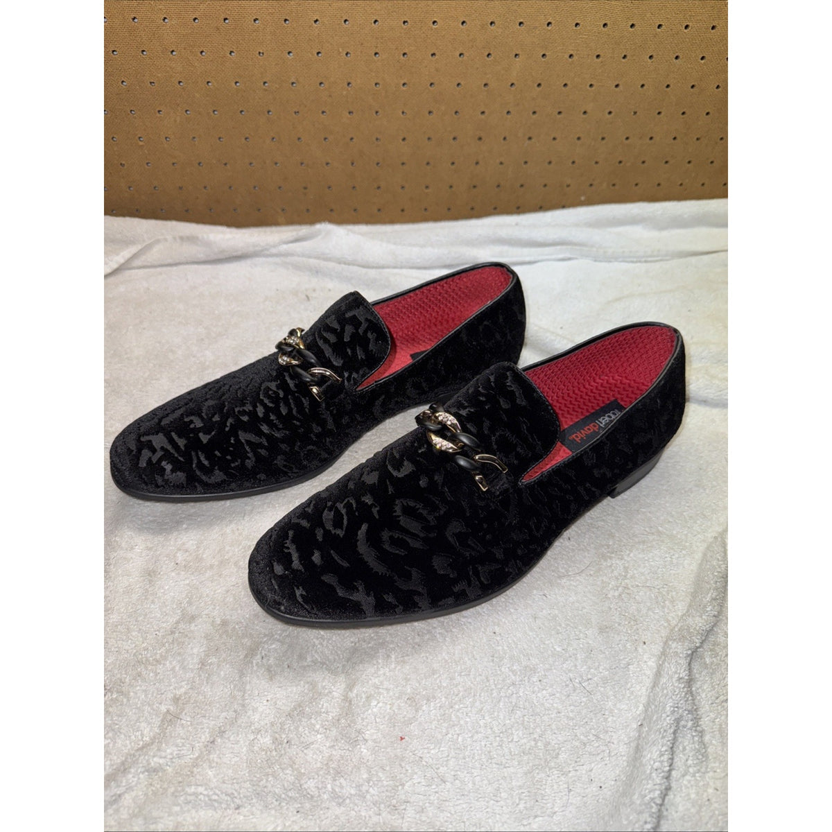 Robert David Men’s Loafer Black Chain Size 12 Splash Shoe
