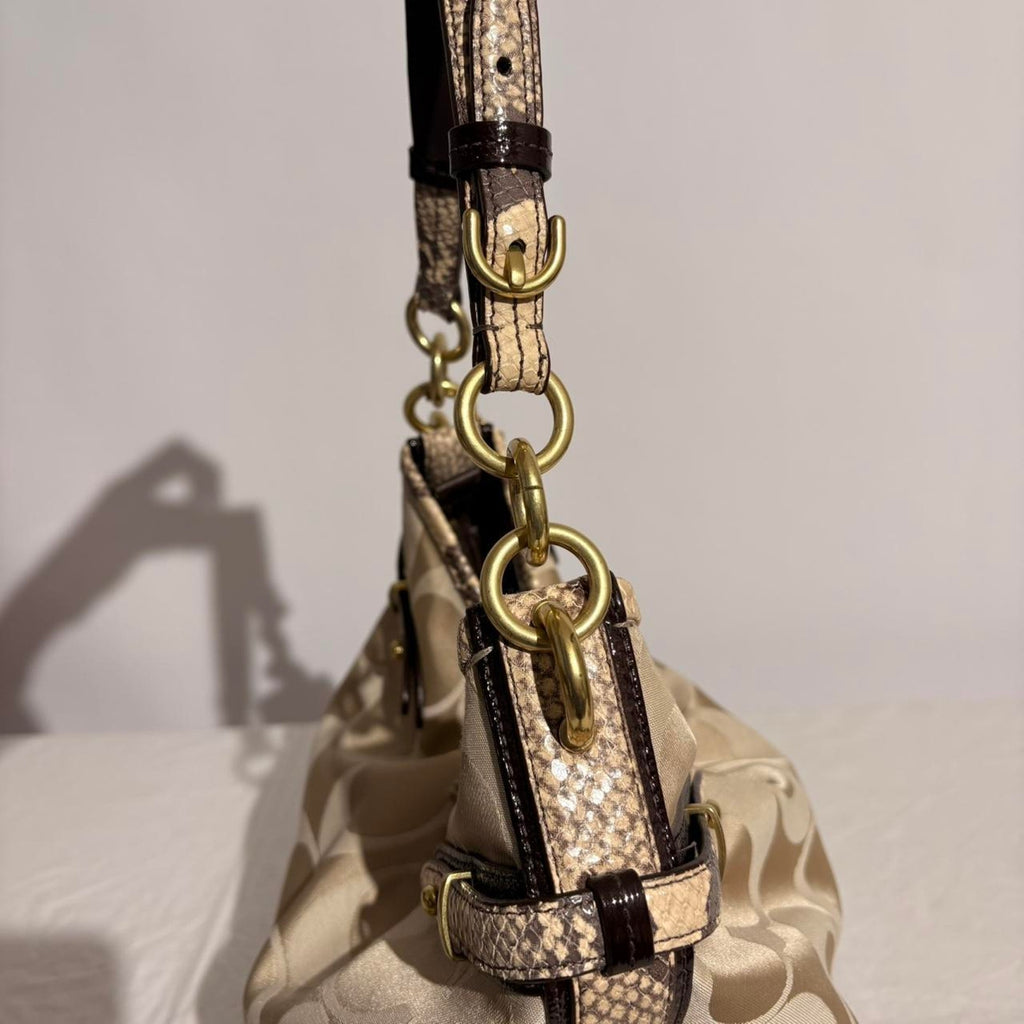 Coach Colette Signature Hobo - Model 16408, Y2K Python Trim
