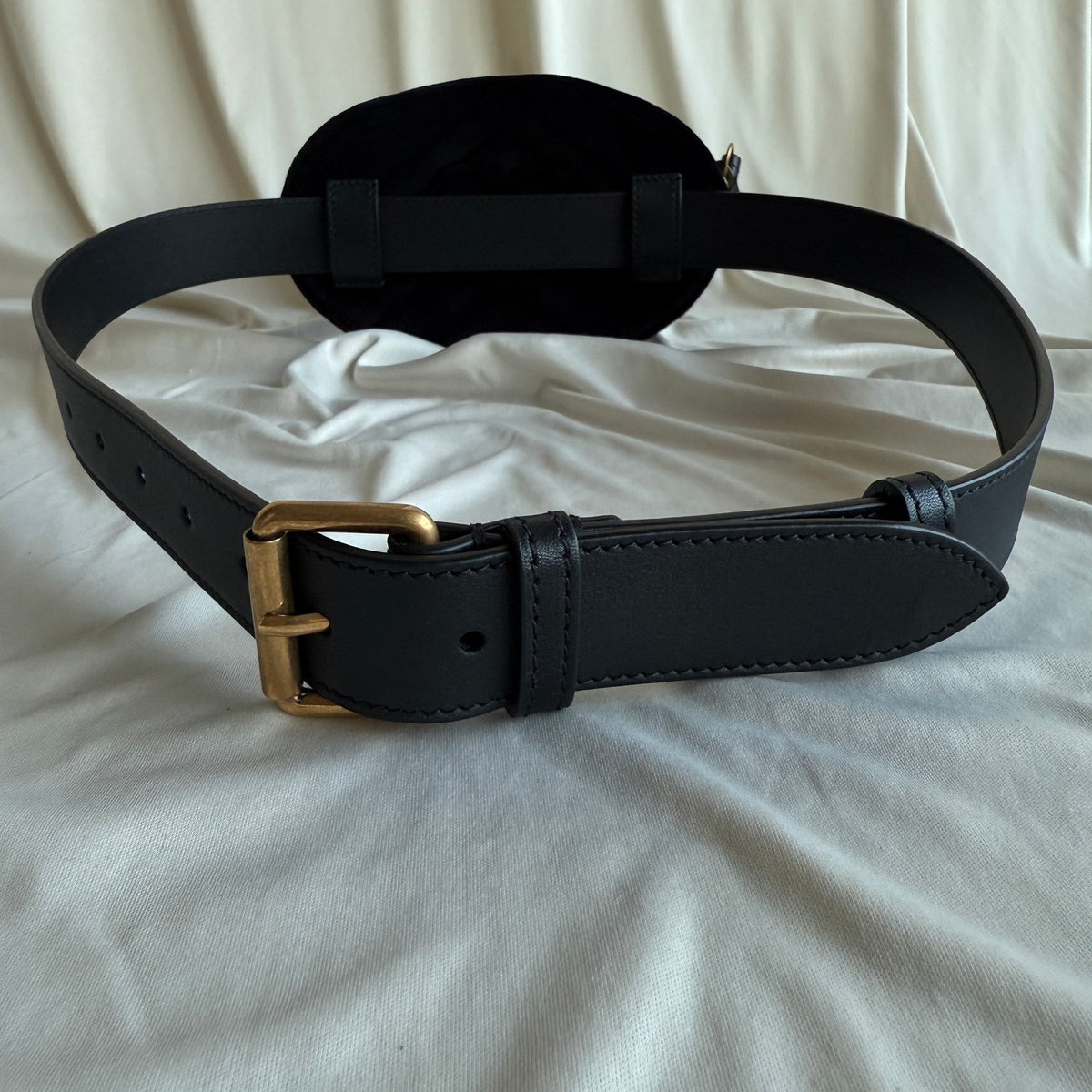 Gucci GG Marmont Matelassé Velvet Belt Bag - Black