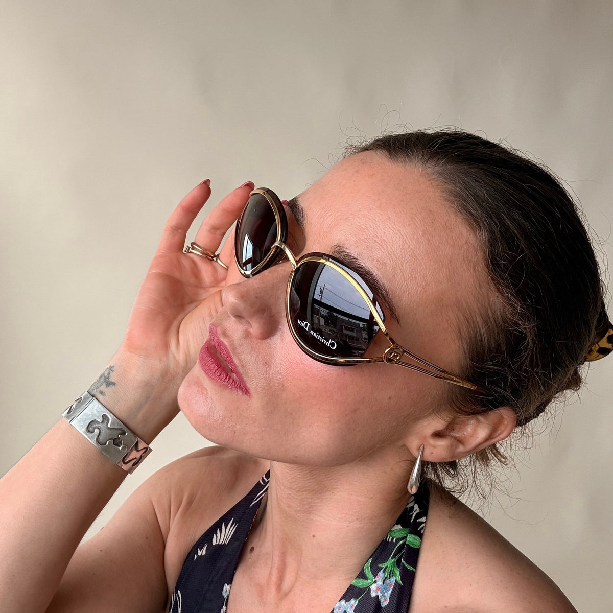 Vintage Christian Dior CD 2043 Copper Sunglasses - Austria, 1980s Deadstock