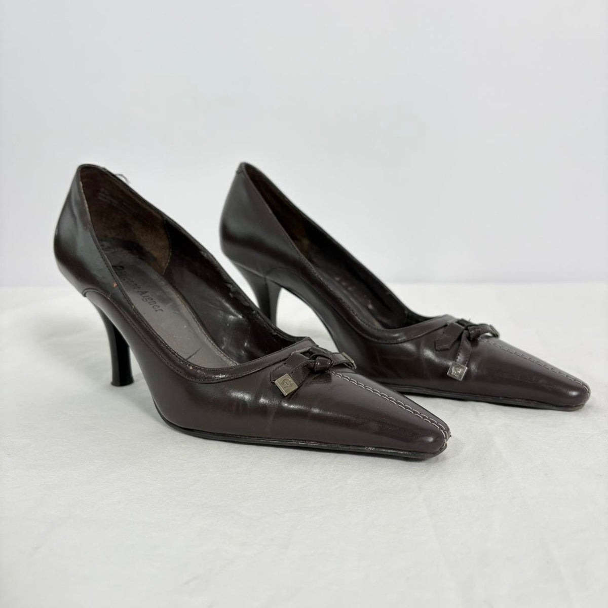 Etienne Aigner Brown Leather Pumps - Size 6