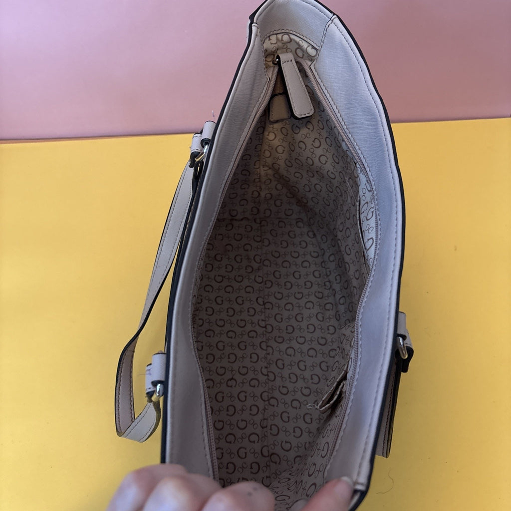 Guess Los Angeles Taupe Classic Rodney Handbag Size Large