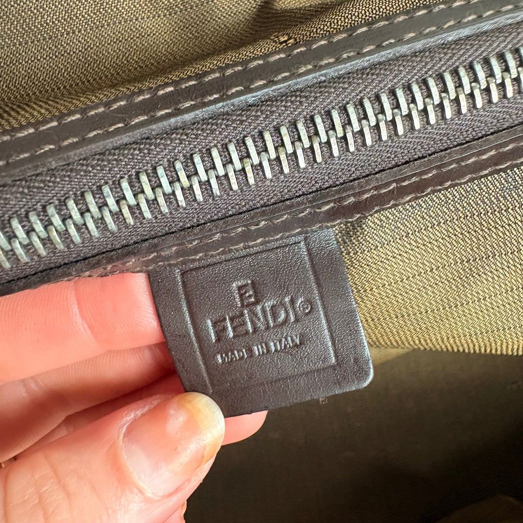 Vintage Fendi Zucca Rolling Duffel Bag / Trolley Case - 1999 Collection