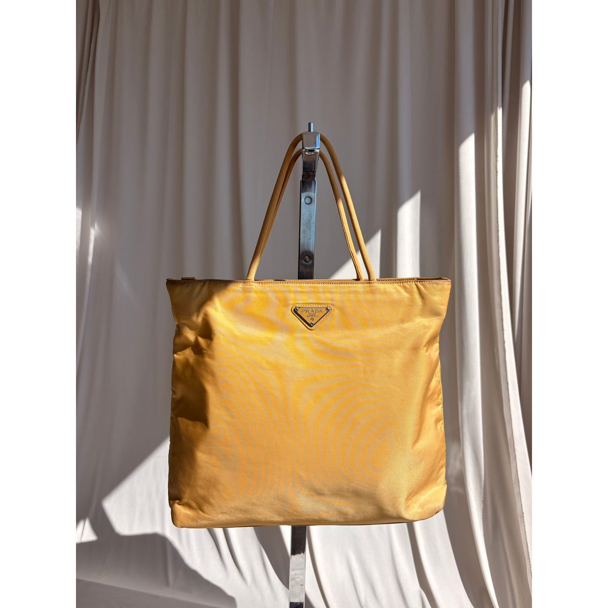 Vintage Prada Yellow Nylon Tessuto Tote