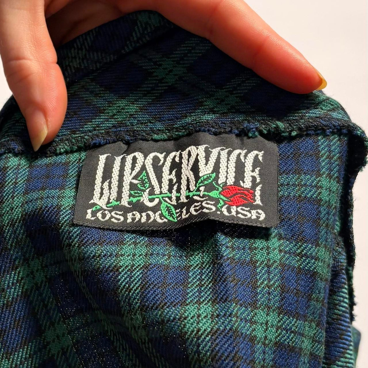 Lip Service Los Angeles Green Plaid Mini Skirt - Small