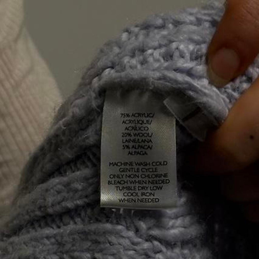Lou & Grey Light Blue Turtleneck Sweater - XL