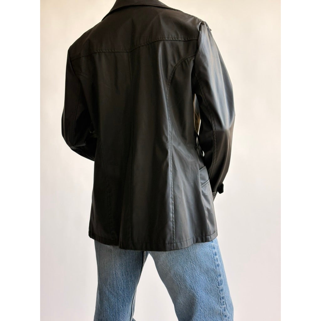 Vintage Louise Paris Black Short Trench Jacket
