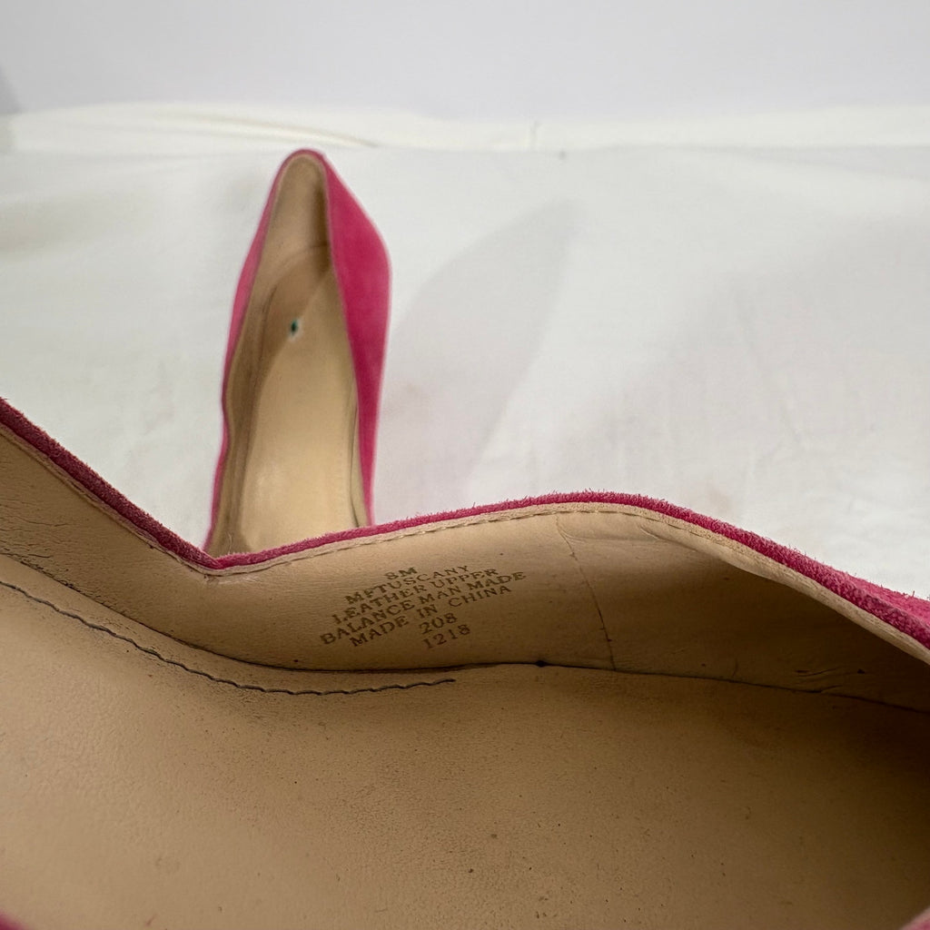 Mark Fisher Bubble Gum Pink Velvet Heels Size 8
