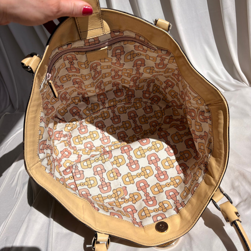 Gucci Abbey Tote - Guccissima Leather, Yellow, D-Ring Detail