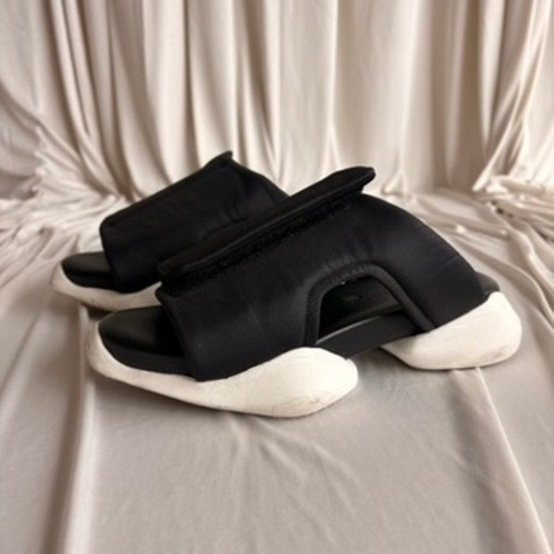 Rick Owens x Adidas Tank Slide Sandals - Black & White, Men's 5/Women's 7