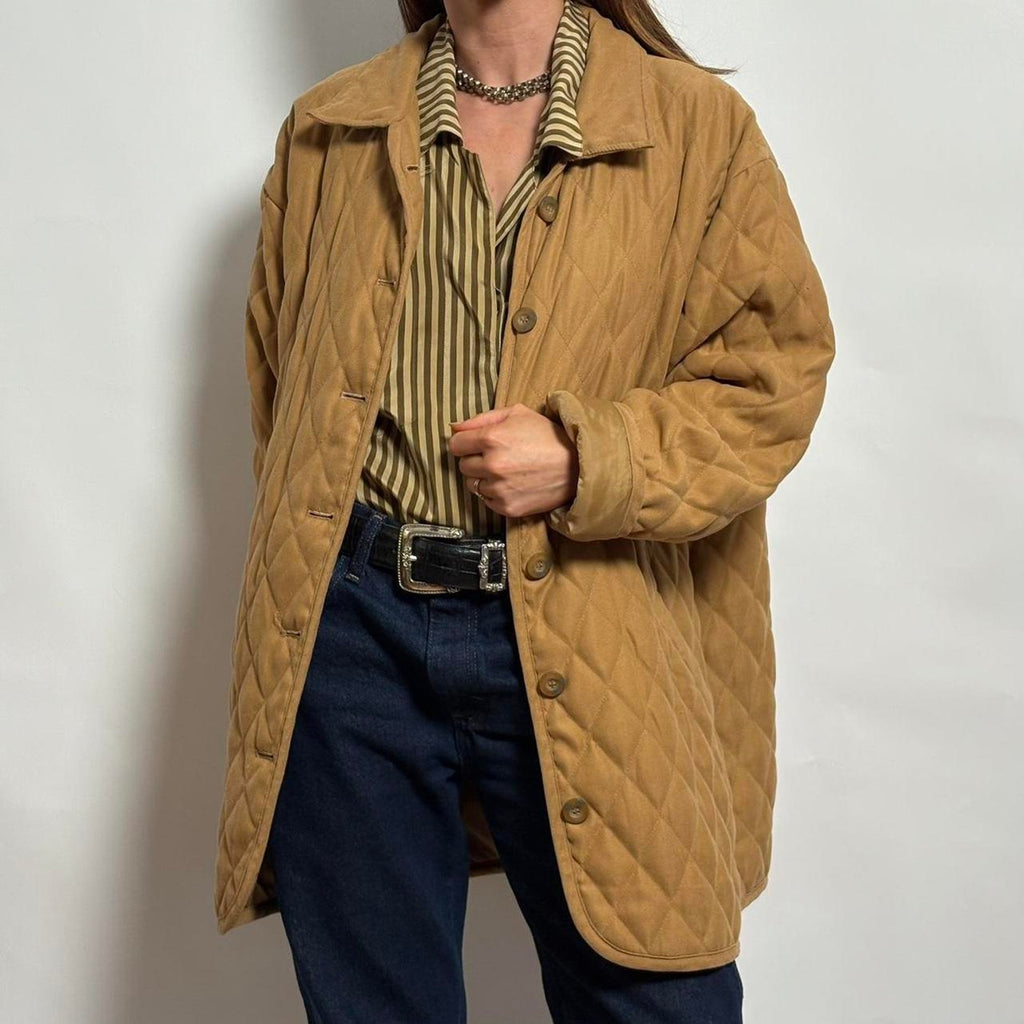 Vintage Quilted Chore Coat - Large/XL