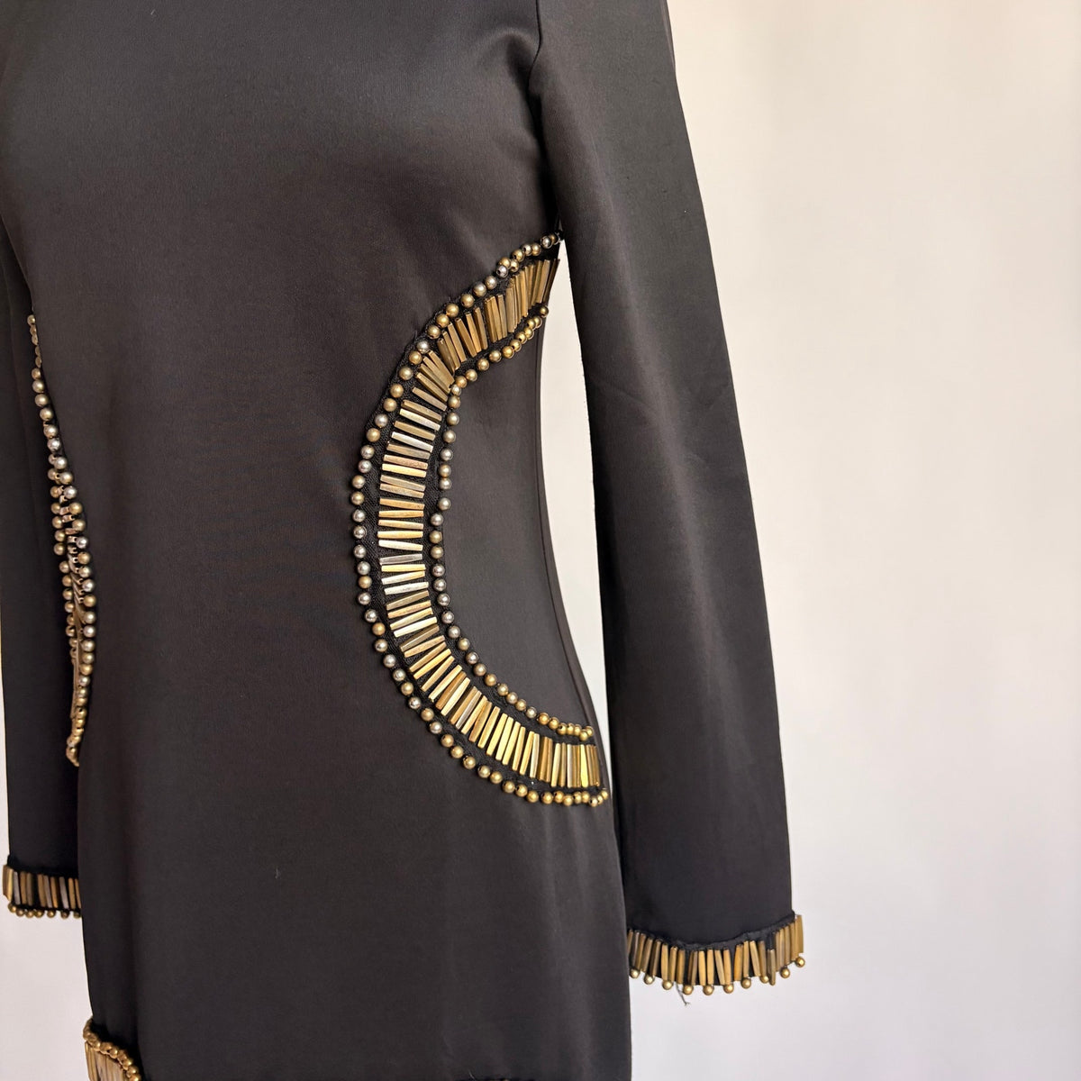 Tomato Black Beaded Shift Dress - NWT