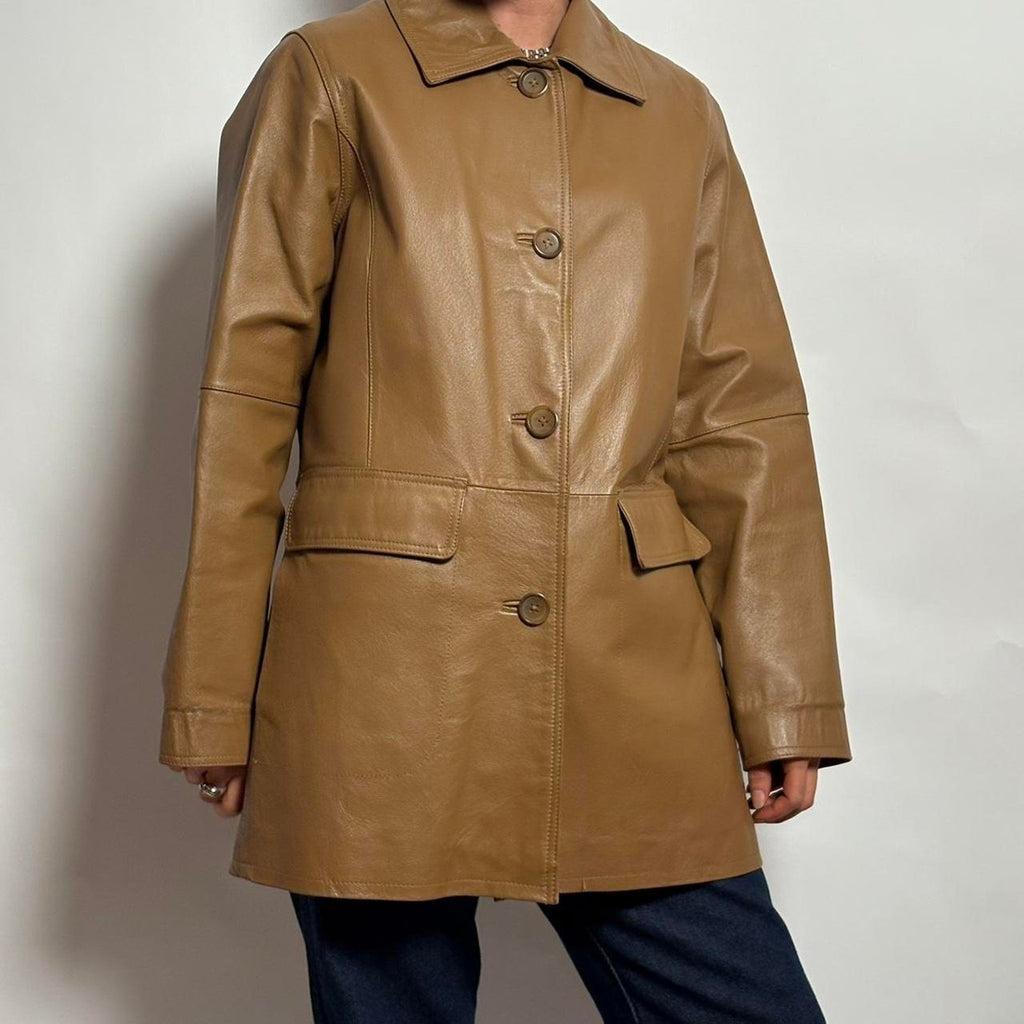 Vintage Centigrade Faux Leather Trench Coat