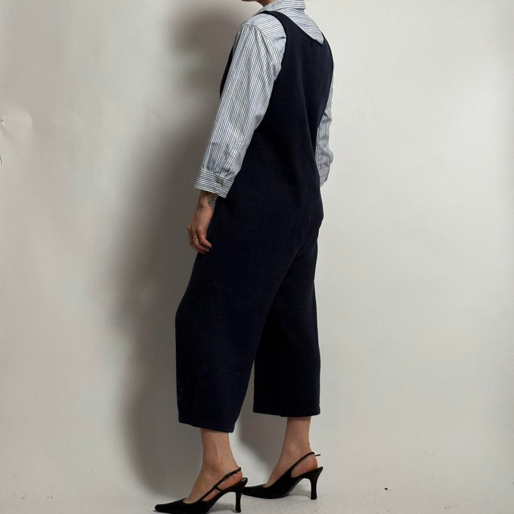 Grey Label Navy Blue Knit Jumpsuit - Size Small
